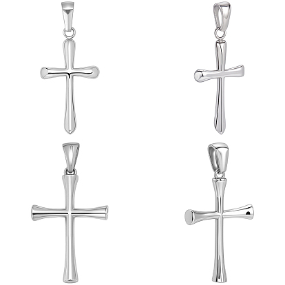 4 шт 2 стили 304 подвески из нержавеющей стали, крест прелести