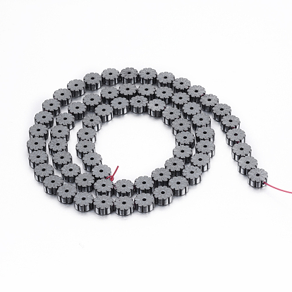 Non-magnetic Synthetic Hematite Beads Strands, Flower