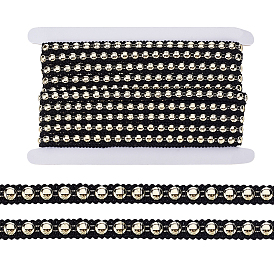 10 ярдов полиэстера с отделкой из полукруглых бусин из АБС-пластика, аксессуары для одежды