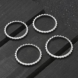 925 серебряные кольца с простыми полосками, круглые бусины