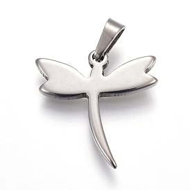 304 Stainless Steel Pendants, Dragonfly