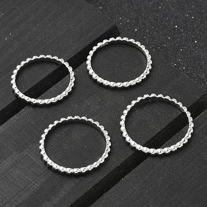 925 серебряные кольца с простыми полосками, круглые бусины