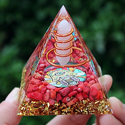 Orgone Pyramid, Resin Craft Healing Pyramids, for Chakra Meditation, Spiritual Balance