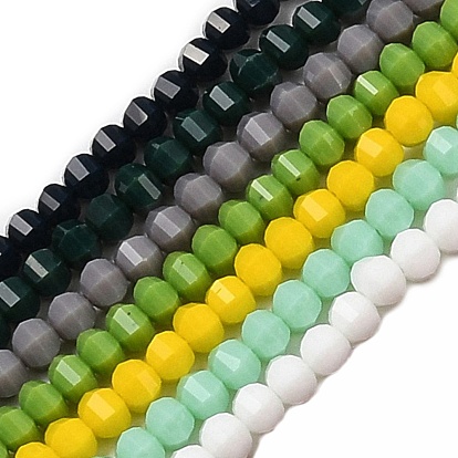 Непрозрачное стекло бисер нитей, рондель, граненые