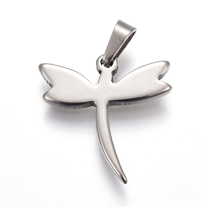Pendentifs en acier inoxydable, libellule