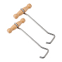304 Gancho extractor de botas de acero inoxidable con mango de madera