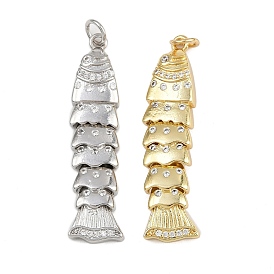 Латунные микро проложить кубического циркония подвески, с целью перехода в кольце, рыбы прелести, стойки покрытие, долговечный, без свинца и без кадмия