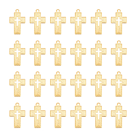 24 шт. ионное покрытие (ip) 304 подвески из нержавеющей стали, крест прелести, религия