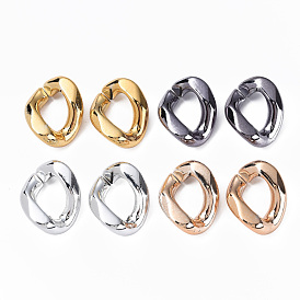 Uv planchas de acrílico que une los anillos, conectores de enlace rápido, para cadenas de bordillos, fabricación de joyas, ovalada giro