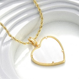 Женские кулоны в форме сердца из латуни с белой эмалью