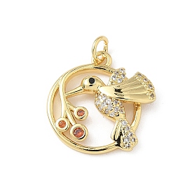 Латунные микро проложить кубического циркония подвески, без кадмия и без свинца, птица, с целью перехода в кольце