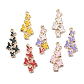 Подвески из эмали и сплава, золотые, очарование бабочки