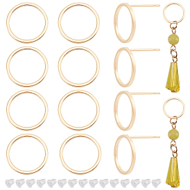 Латунные выступы уха, реальный 18 k позолоченный, кольцо, вакуумная упаковка