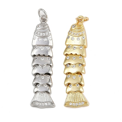 Латунные микро проложить кубического циркония подвески, с целью перехода в кольце, рыбы прелести, стойки покрытие, долговечный, без свинца и без кадмия