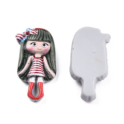 Opaque Resin Cabochons, Girl