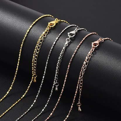 Ожерелья-цепочки из латуни для женщин, 304 из нержавеющей стали застежкой омар, стойки покрытие, без свинца и без кадмия, долговечный