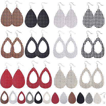 DIY серьги решений, с  латунными крючками для серег, большие кожаные подвески