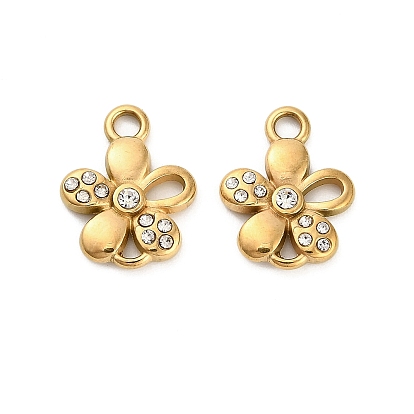 304 кулон из нержавеющей стали со стразами., ионное покрытие (ip), 