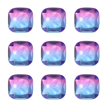 Cuentas de diamantes de imitación con punta, cristales facetados cuadrados para la fabricación de joyas., artes de uñas, adornos y decoraciones de bricolaje