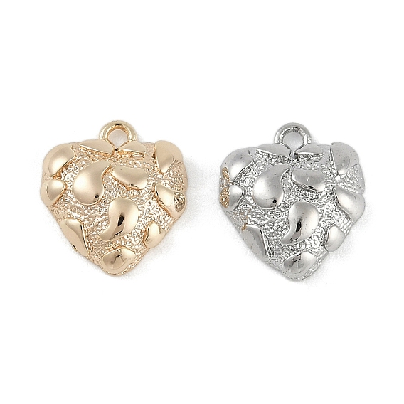 Латунные подвески, без кадмия, без никеля и без свинца, сердце прелести