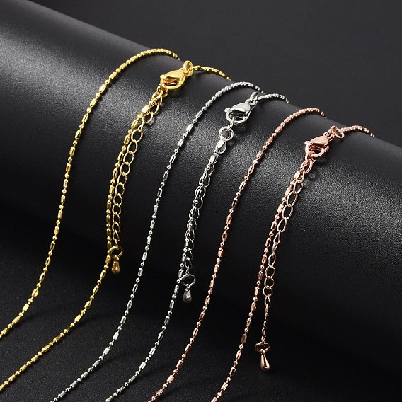 Ожерелья-цепочки из латуни для женщин, 304 из нержавеющей стали застежкой омар, стойки покрытие, без свинца и без кадмия, долговечный