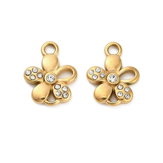 304 кулон из нержавеющей стали со стразами., ионное покрытие (ip), 