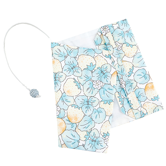 Cloth Book Cover, with Strawberry Pattern, Rectangle Book Wrap