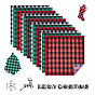Heat Transfer Vinyl Patches, Christmas Buffalo Plaid Pattern, for DIY Iron on Fabrics T-Shirts