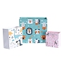 Folding Cardboard Paper Gift Boxes, Gift Package, Rectangle with Handle
