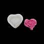 Valentine's Day Heart Rose DIY Silicone Candle Molds, for Scented Candle Making