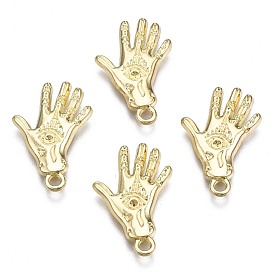 Crémaillère pendentifs en alliage placage, sans cadmium et sans plomb, main avec oeil