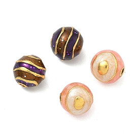 Бисера эмали сплава, круглые, золотые