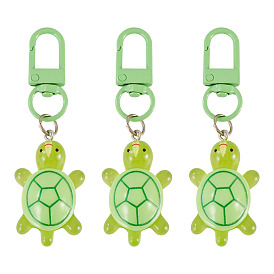 3шт. подвески в виде черепахи из смолы для брелоков, светится в темноте