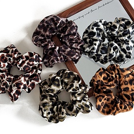 Аксессуары для волос из ткани с леопардовым принтом, для женщин и девочек, резинка для волос / резинки для волос