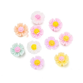 Opaque Resin Decoden Cabochons, Flower