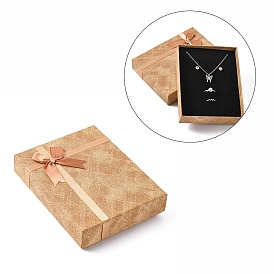 Картон комплект ювелирных изделий коробки, с губкой внутри прокладки, прямоугольные