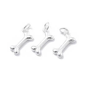 925 подвески в виде собачьей кости из стерлингового серебра, с перемычками и 925 штампом