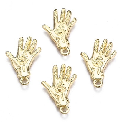 Crémaillère pendentifs en alliage placage, sans cadmium et sans plomb, main avec oeil