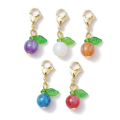 Круглая подвеска из смолы с имитацией кошачьего глаза, украшение, Подвески с застежками-когтями омара для украшения сумок