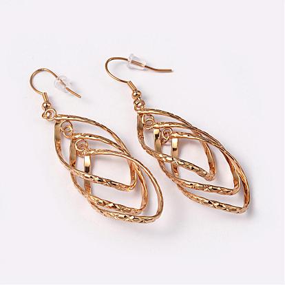 304 из нержавеющей стали болтаться серьги, гипоаллергенные серьги, 75 мм , штифт: 0.7 мм