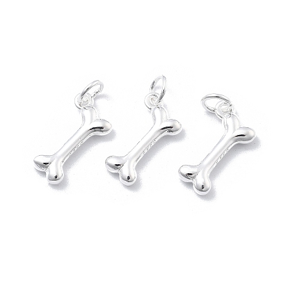 925 подвески в виде собачьей кости из стерлингового серебра, с перемычками и 925 штампом