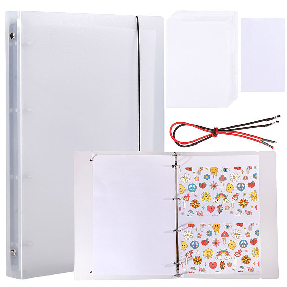 Наборы обложек для блокнотов в дисковом переплете, с бумажной тетрадью, разделитель отверстий для папки, прямоугольные