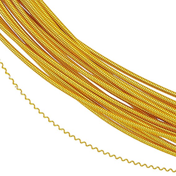 50g Round Copper Wire Gimp Wire, Flexible Coil Wire, French Wire for Embroidery Projects and Jewelry Making