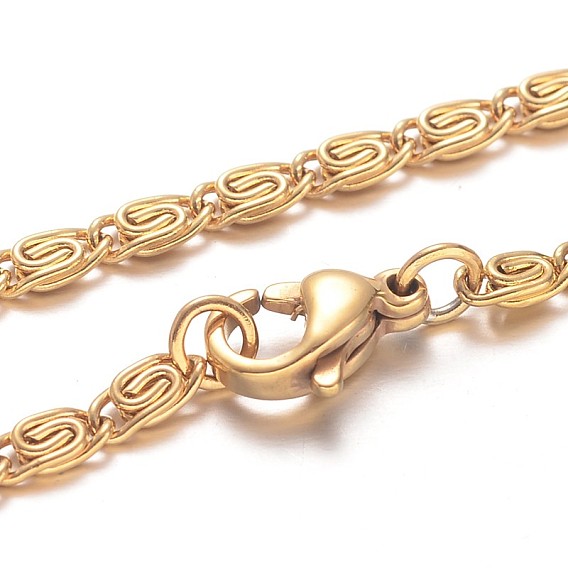 304 из нержавеющей стали lumachina цепи ожерелья, с карабин-лобстерами 