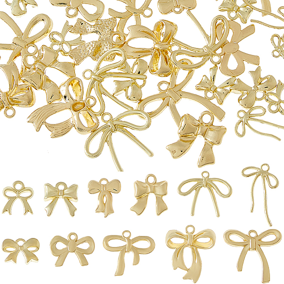 44шт 11 подвески из сплава с гальванопокрытием, бантом