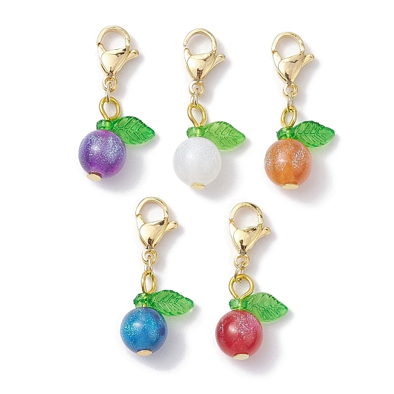 Круглая подвеска из смолы с имитацией кошачьего глаза, украшение, Подвески с застежками-когтями омара для украшения сумок