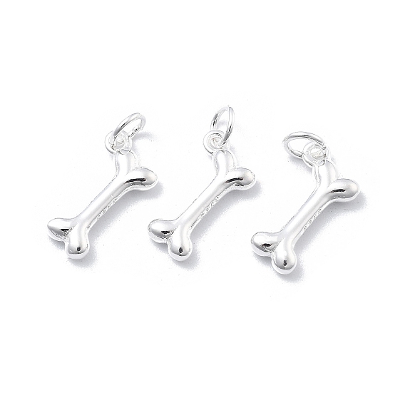 925 подвески в виде собачьей кости из стерлингового серебра, с перемычками и 925 штампом