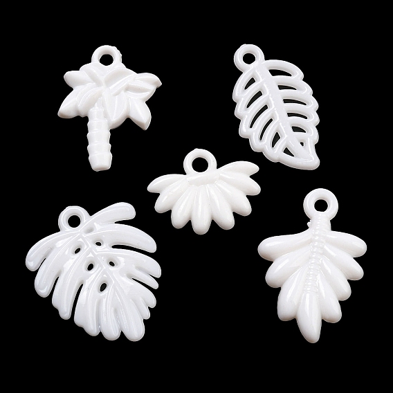 Непрозрачные акриловые подвески, лист прелести