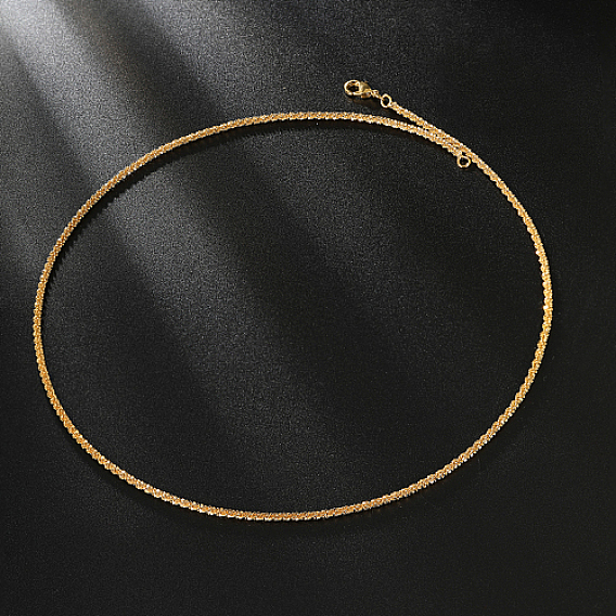 Collares de cadena de eslabones de latón para mujer
