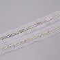 Polyester Ribbon, with Rhinestone, for Ornament Accessories